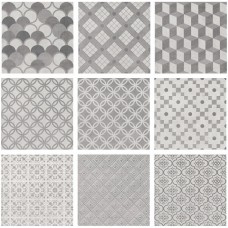 Керамический гранит KERAMA MARAZZI Карнаби-Стрит 200х200 орнамент серый SG1576N